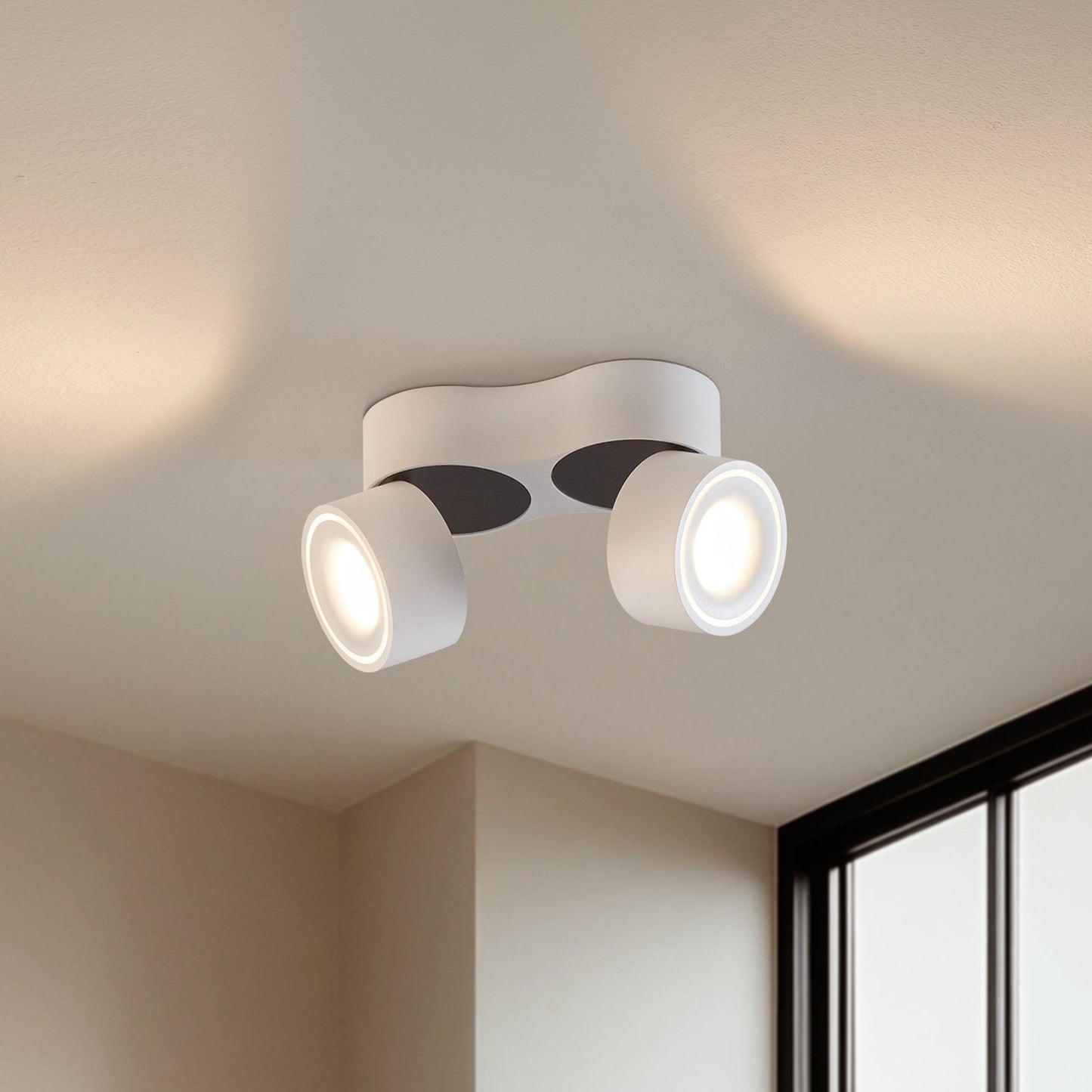 Deckenleuchte – Verstellbarer LED Doppelstrahler im modernen Design