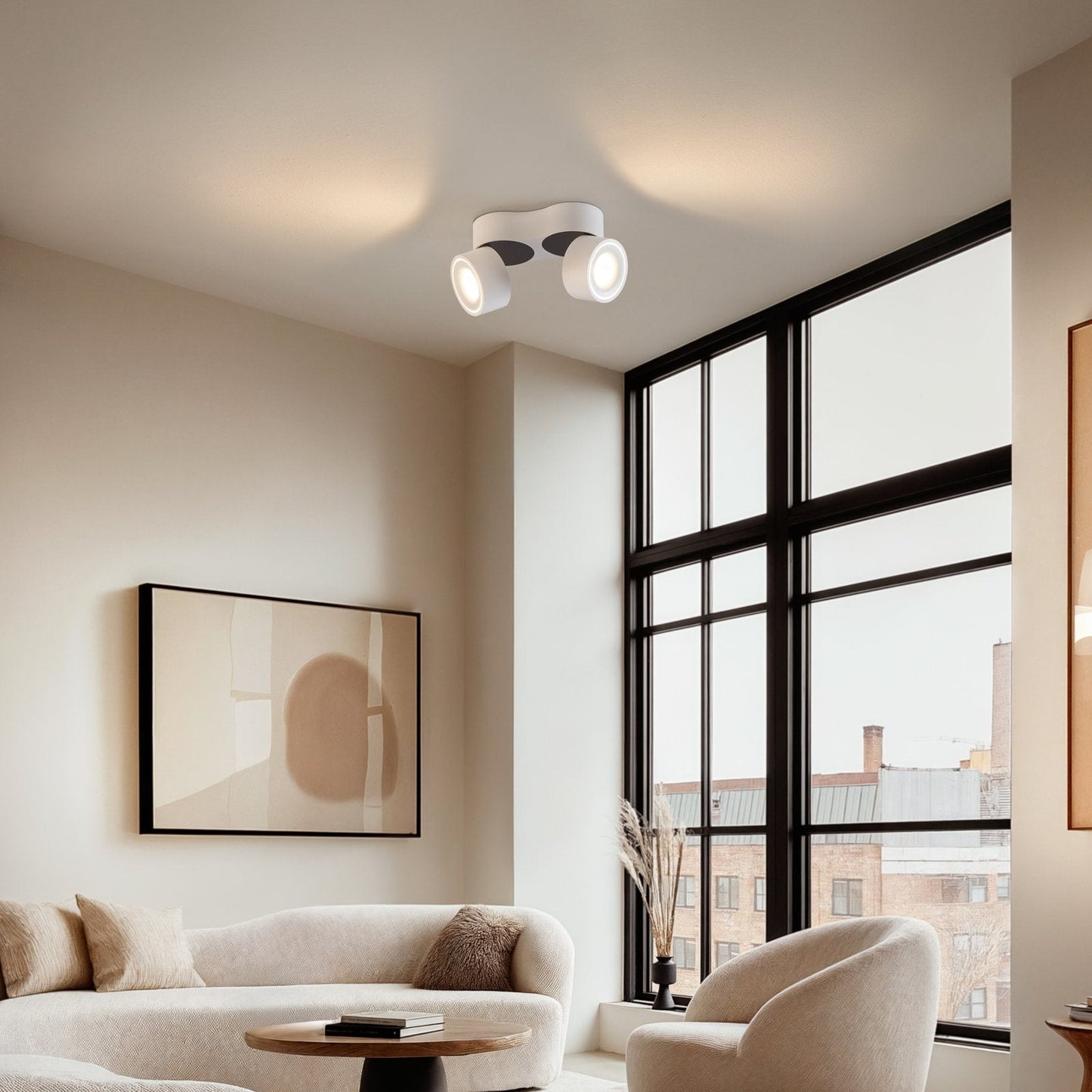 Deckenleuchte – Verstellbarer LED Doppelstrahler im modernen Design