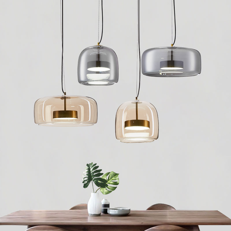Moderne Glas-Pendelleuchte – klar, zeitlos & ideal für Essbereiche