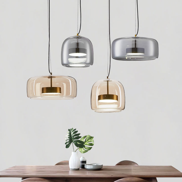 Moderne Glas-Pendelleuchte – klar, zeitlos & ideal für Essbereiche