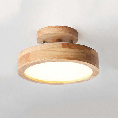 Holzrahmen LED Deckenleuchte - Natürliche Licht Atmosphäre