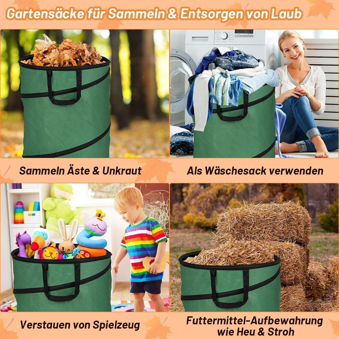 Offener Gartensack für Rasenschnitt, Laub und Unkraut im Außenbereich