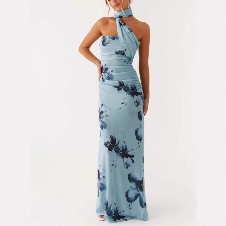 Women's Floral Maxi Dress Summer Sleeveless Elegant