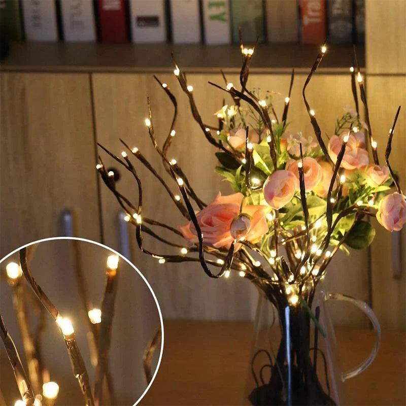 Batteriebetriebener LED-Lichterzweig mit warmweißem Licht