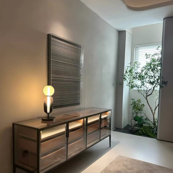 Glass Table Lamp Modern Sculptural Design