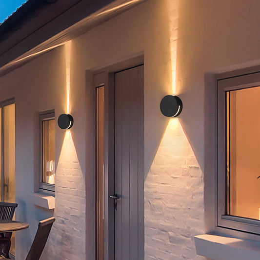 Elegant Round Glass Outdoor Wall Lamp - IP65 Waterproof Exterior Wall Lights-1