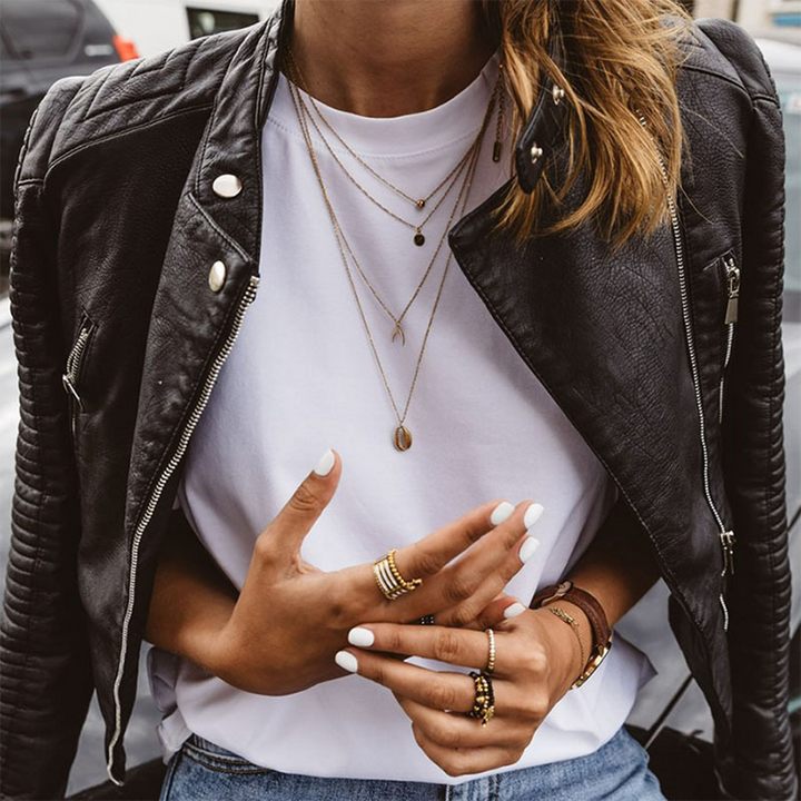 Damen Lederjacke Mit Klassischem Design