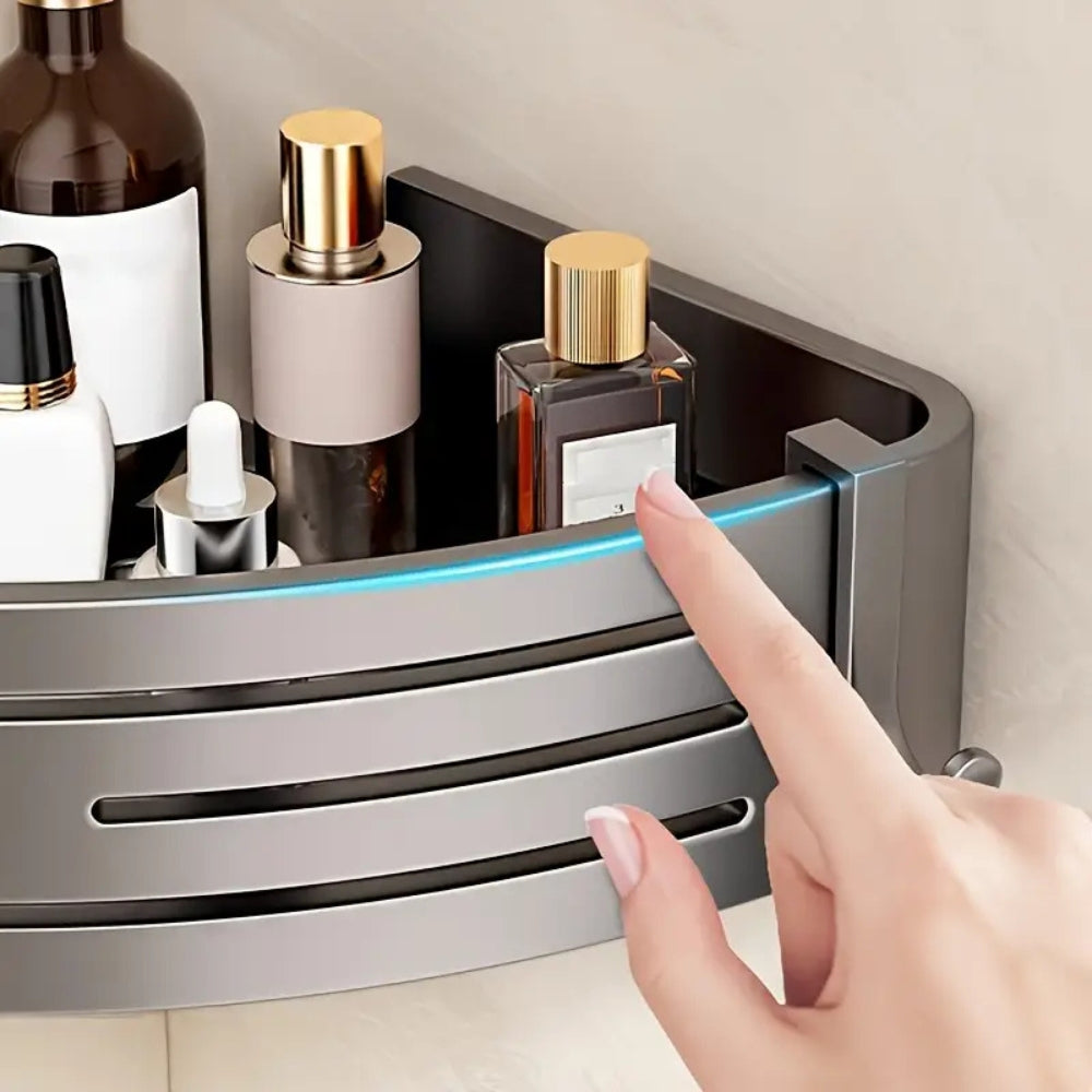 Duschablage Ecke Aluminium – Wandregal selbstklebend ohne Bohren