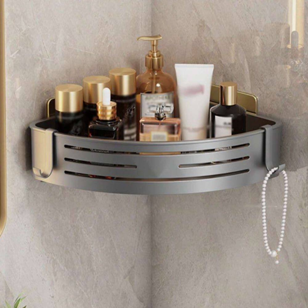 Duschablage Ecke Aluminium – Wandregal selbstklebend ohne Bohren