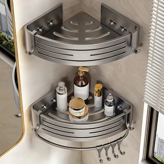 Duschablage Ecke Aluminium – Wandregal selbstklebend ohne Bohren