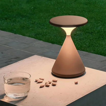 Kabellose LED-Tischleuchte in Sanduhrform – Dimmbar & USB-C wiederaufladbar