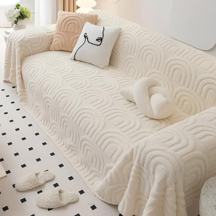 Sofabezug mit Bogenmuster – Vielseitige Jacquard Husse für verschiedene Sofatypen