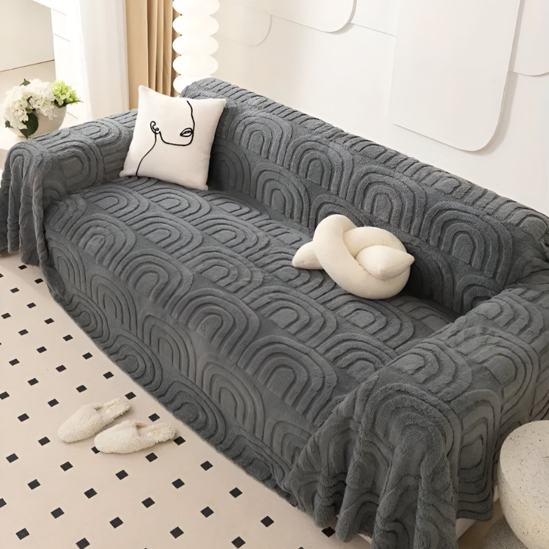 Sofabezug mit Bogenmuster – Vielseitige Jacquard Husse für verschiedene Sofatypen