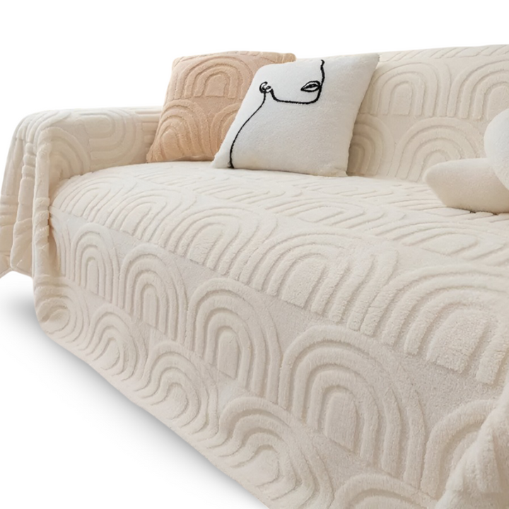 Sofabezug mit Bogenmuster – Vielseitige Jacquard Husse für verschiedene Sofatypen