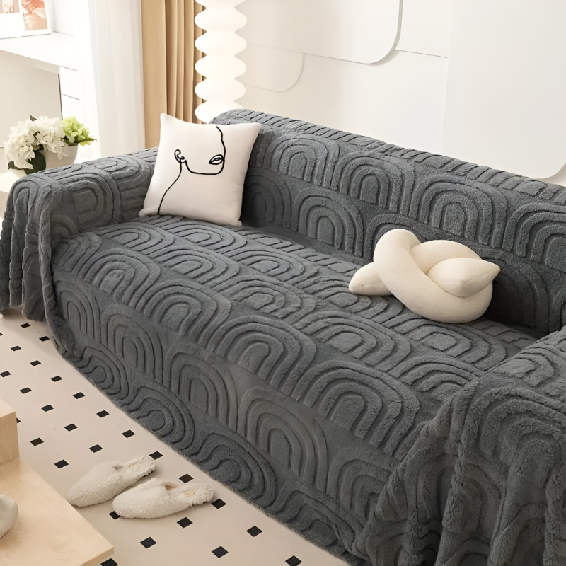 Sofabezug mit Bogenmuster – Vielseitige Jacquard Husse für verschiedene Sofatypen