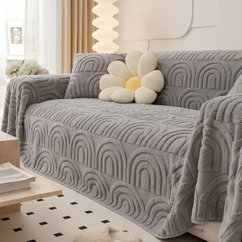Sofabezug mit Bogenmuster – Vielseitige Jacquard Husse für verschiedene Sofatypen