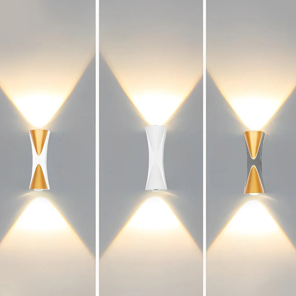 Seitenansicht der LED-Außenwandleuchte mit Aluminiumgehäuse