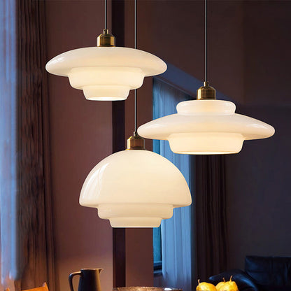 Moderne runde Glas Pendelleuchte für das Wohnzimmer