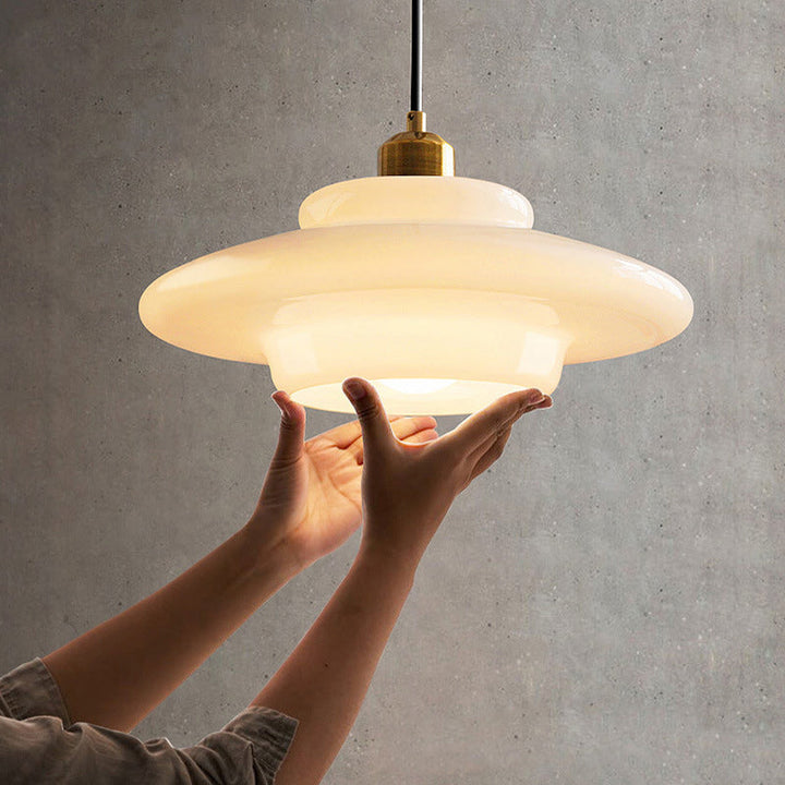 Moderne runde Glas Pendelleuchte für das Wohnzimmer