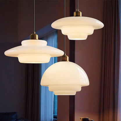 Moderne runde Glas Pendelleuchte für das Wohnzimmer