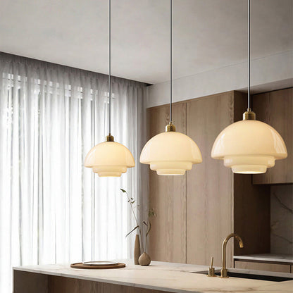 Moderne runde Glas Pendelleuchte für das Wohnzimmer