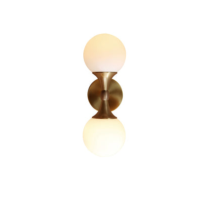 Wandleuchte aus Glas und Metall im Vintage-Stil