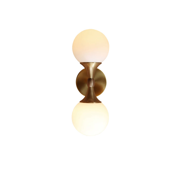 Wandleuchte aus Glas und Metall im Vintage-Stil