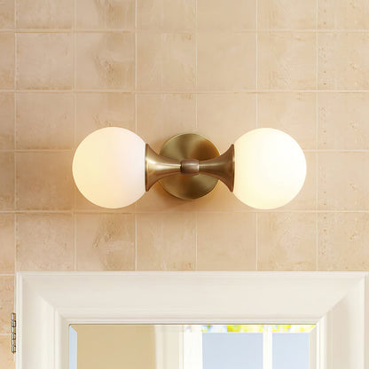 Wandleuchte aus Glas und Metall im Vintage-Stil