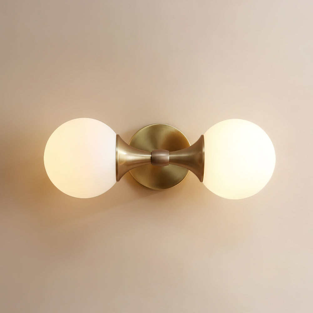 Wandleuchte aus Glas und Metall im Vintage-Stil
