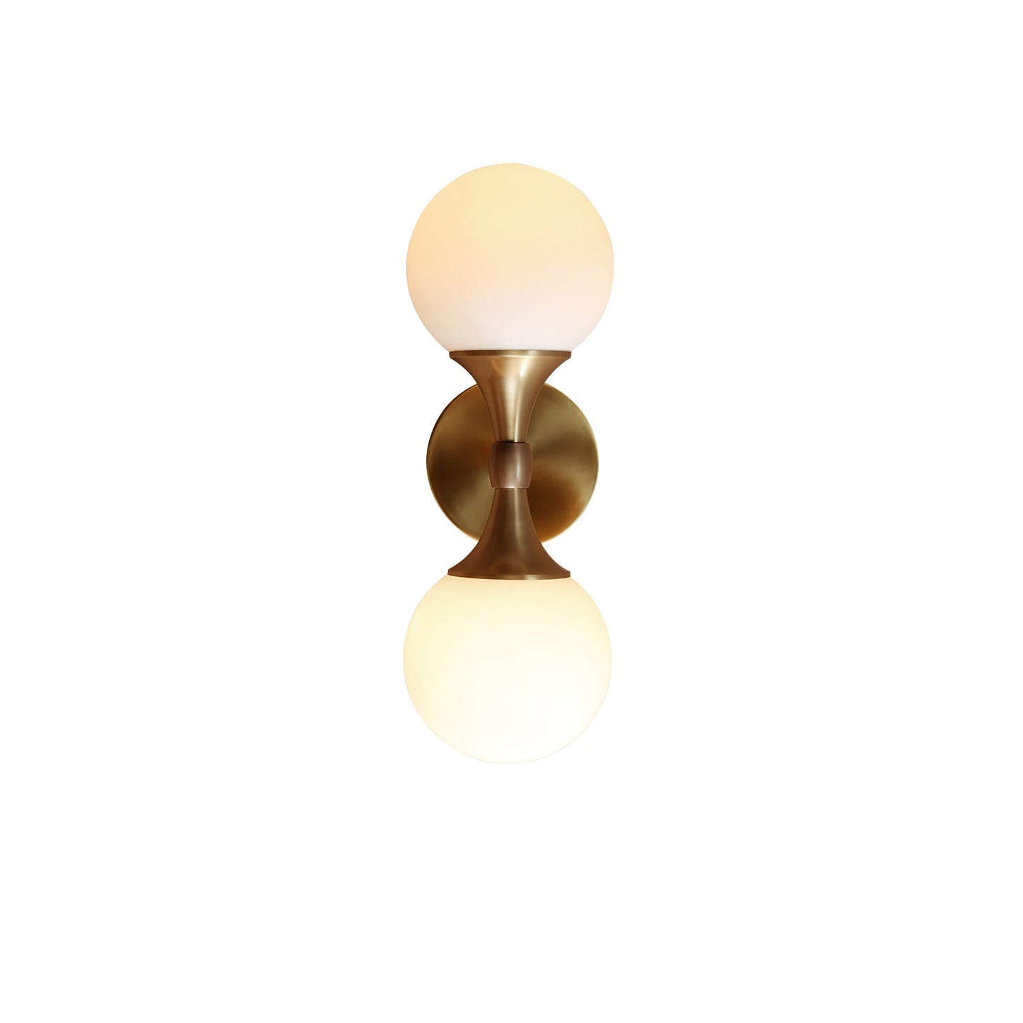 Wandleuchte aus Glas und Metall im Vintage-Stil
