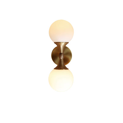 Wandleuchte aus Glas und Metall im Vintage-Stil