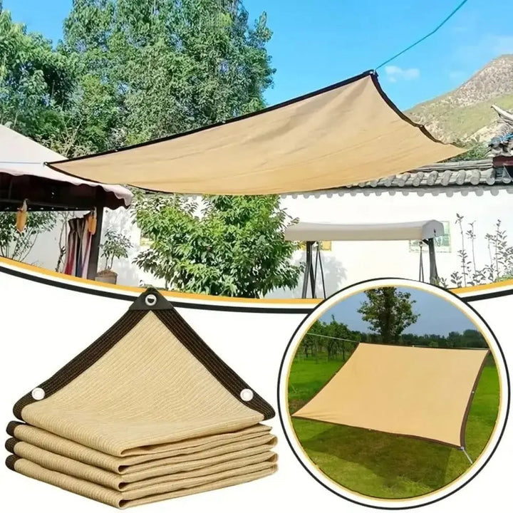 Nahaufnahme der Struktur des Sonnenschutznetzes aus robustem HDPE-Material