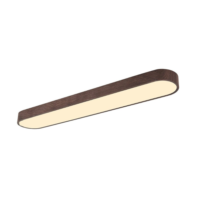 LED Deckenleuchte – Ovale Lampe mit Holzmaserung & warmweiß/kaltweiß Licht