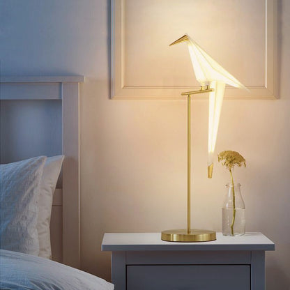 Magnetische LED-Vogellampe im Origami-Stil