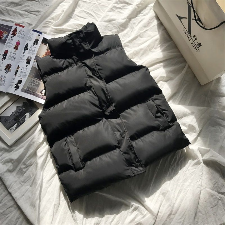Damen Bodywarmer Mit Hohem Kragen Und Taschen