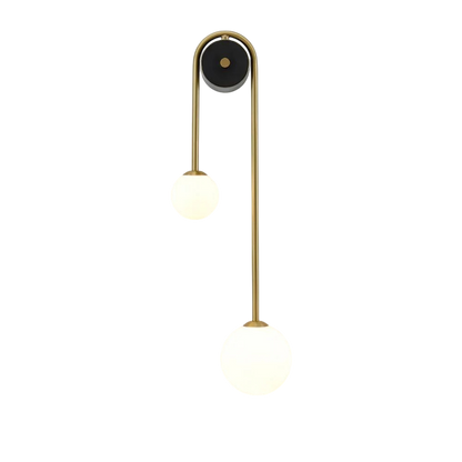 Wandleuchte Bogen Messing mit Glasschirm – Modernes Design für Wohnzimmer & Schlafzimmer
