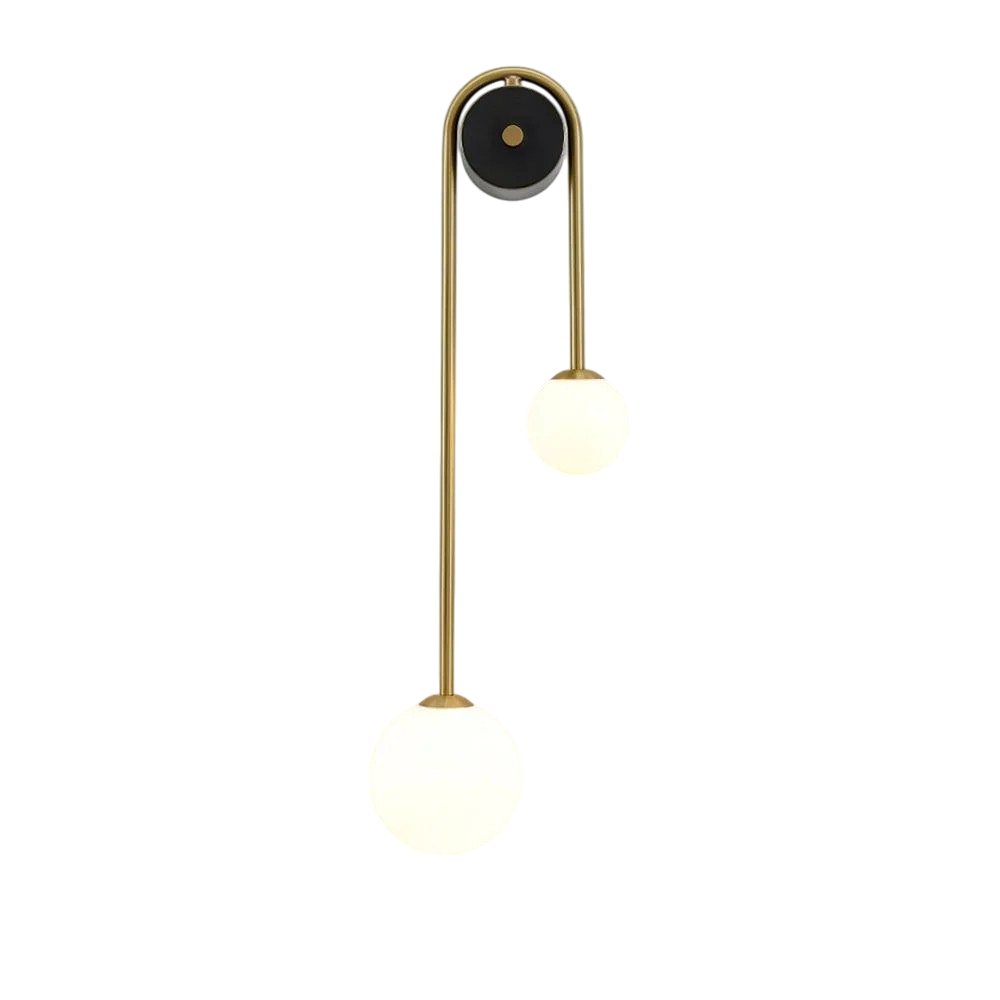 Wandleuchte Bogen Messing mit Glasschirm – Modernes Design für Wohnzimmer & Schlafzimmer