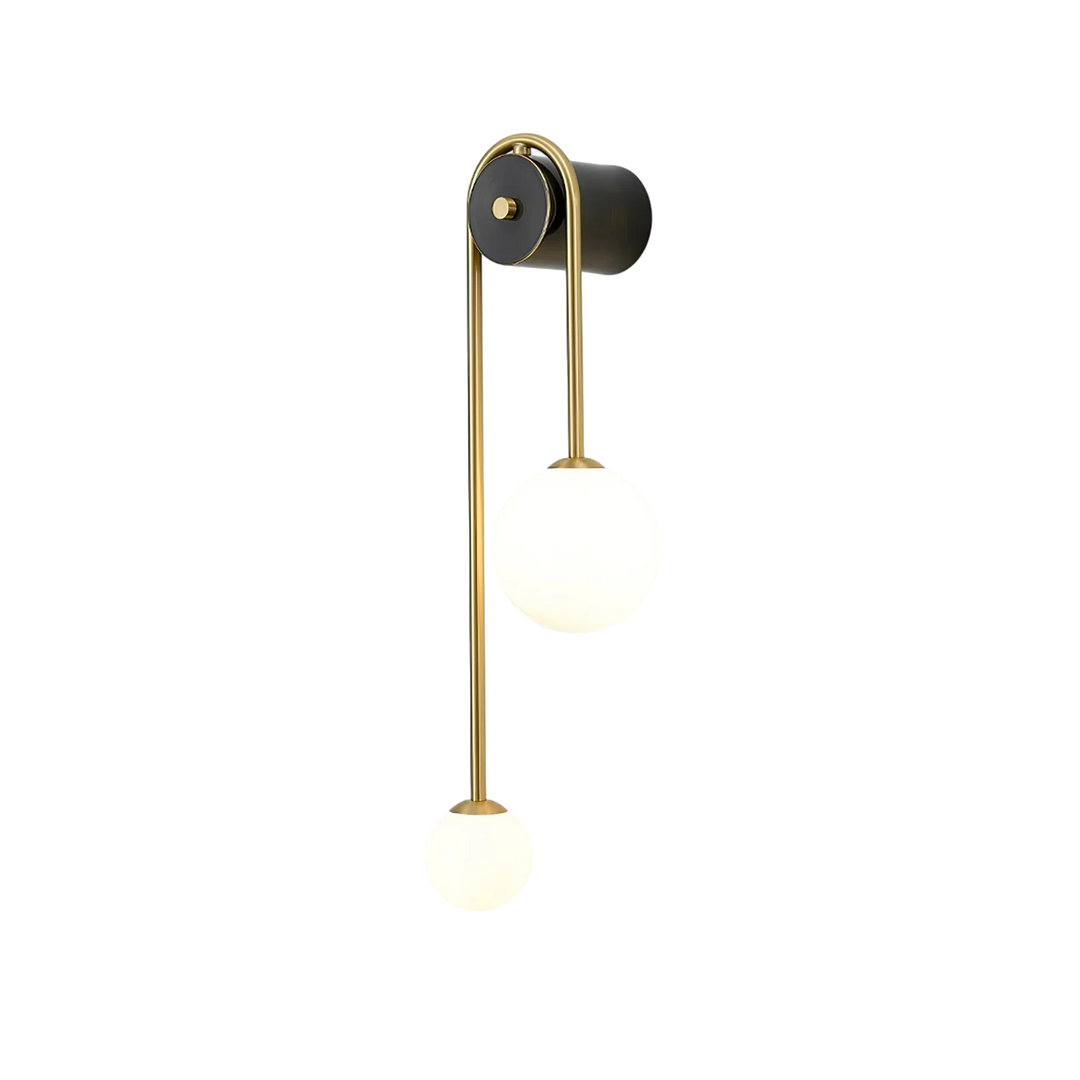 Wandleuchte Bogen Messing mit Glasschirm – Modernes Design für Wohnzimmer & Schlafzimmer
