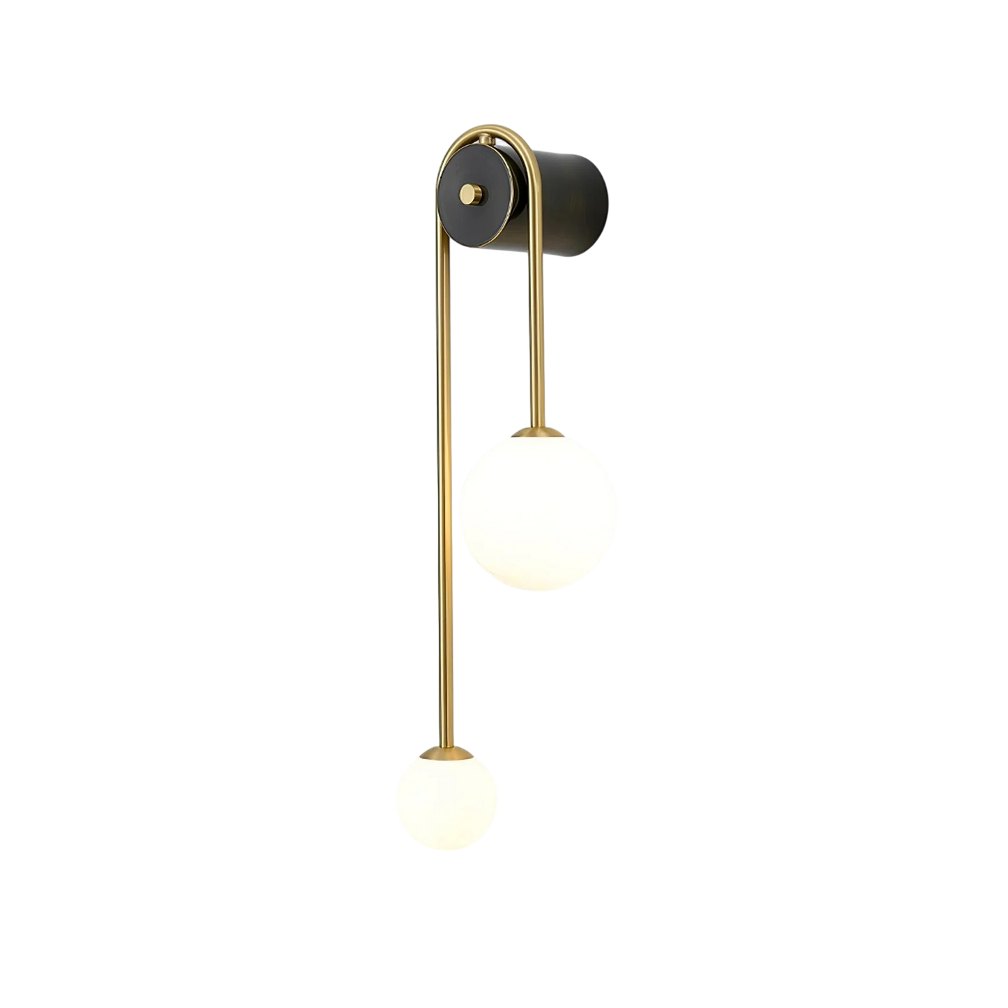 Wandleuchte Bogen Messing mit Glasschirm – Modernes Design für Wohnzimmer & Schlafzimmer