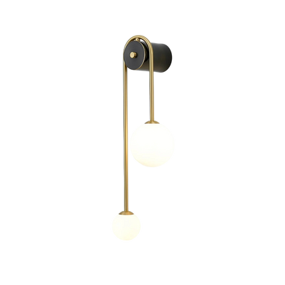 Wandleuchte Bogen Messing mit Glasschirm – Modernes Design für Wohnzimmer & Schlafzimmer