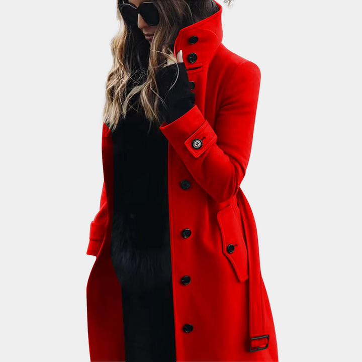 Damen Trenchcoat Mit Gürtel Und Klassischem Schnitt