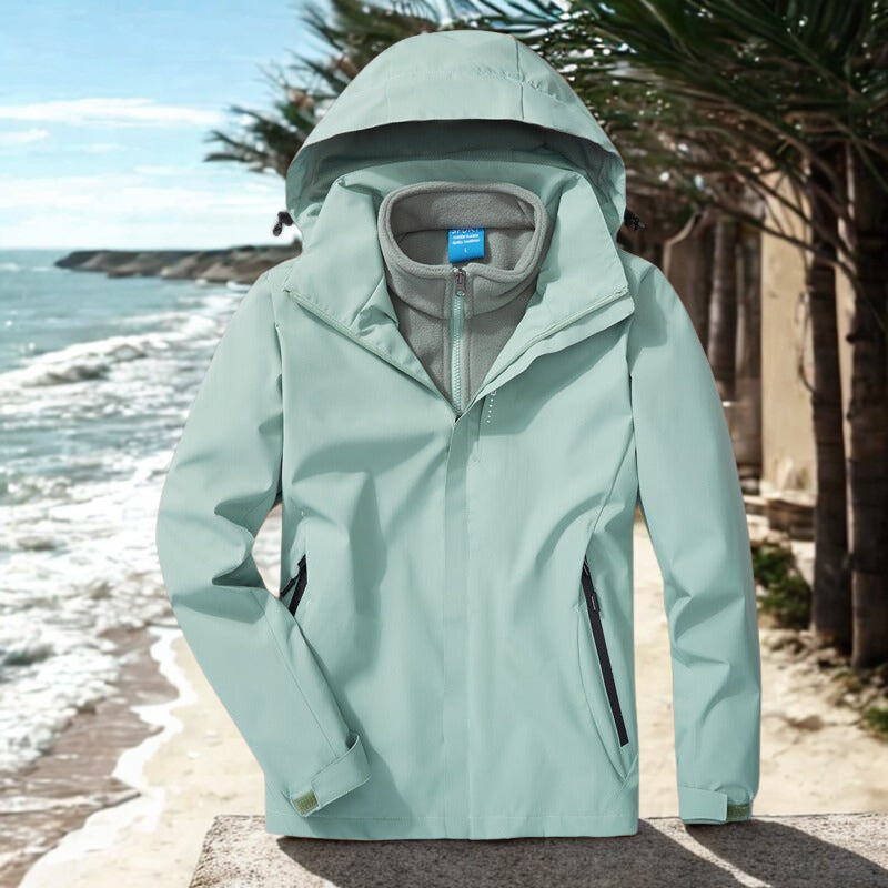 Damen Outdoor Jacke 3 In 1 Mit Fleecefutter Und Kapuze