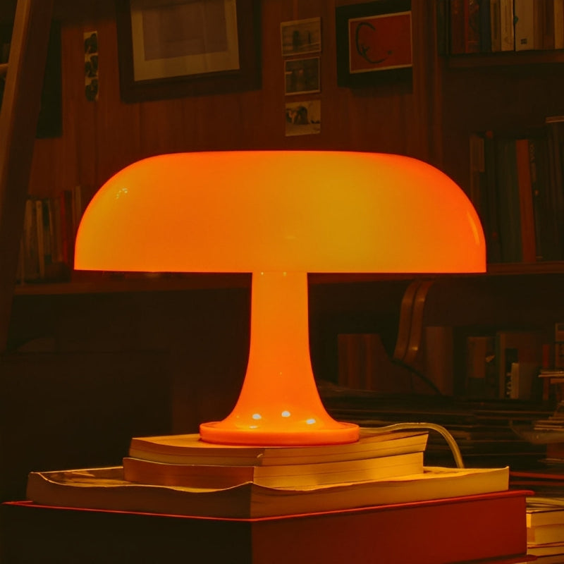 Pilz Tischlampe – Retro LED Lampe dimmbar mit USB & drei Farbmodi