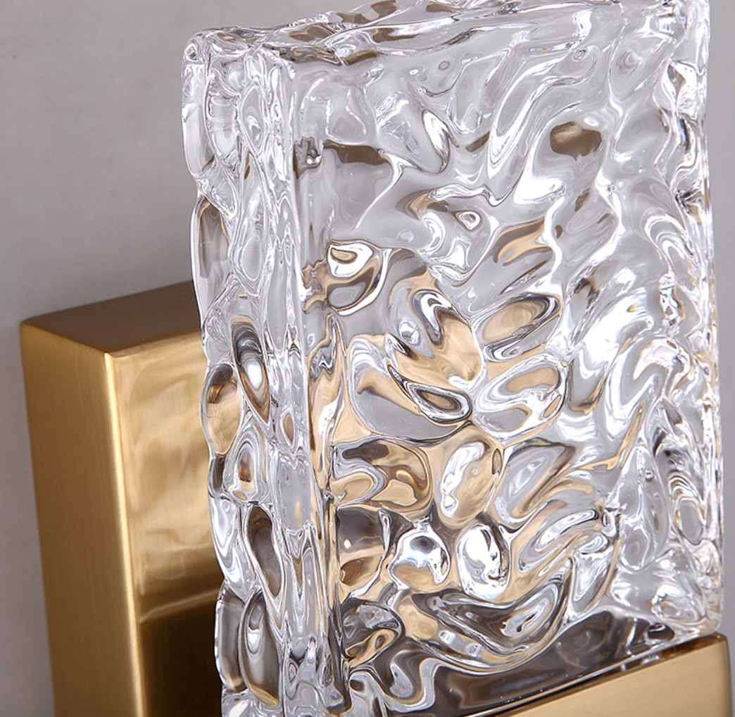 Luxuriöse elegante LED-Wandleuchte mit Kristalloptik für Wohnzimmer