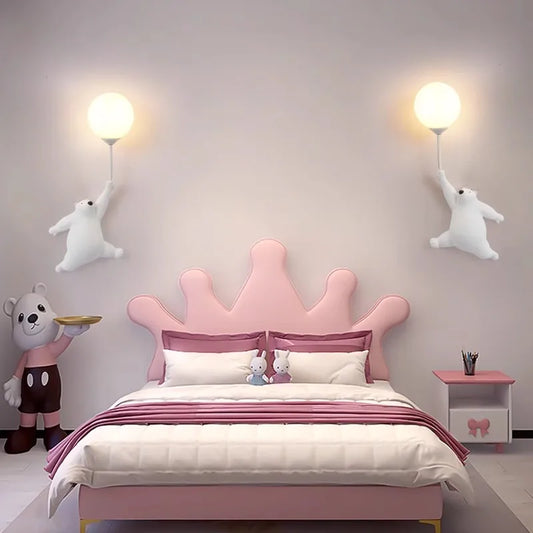 Verspielte kinderfreundliche LED-Wandleuchte mit Tiermotiv