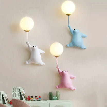 Verspielte kinderfreundliche LED-Wandleuchte mit Tiermotiv