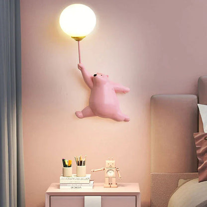 Verspielte kinderfreundliche LED-Wandleuchte mit Tiermotiv