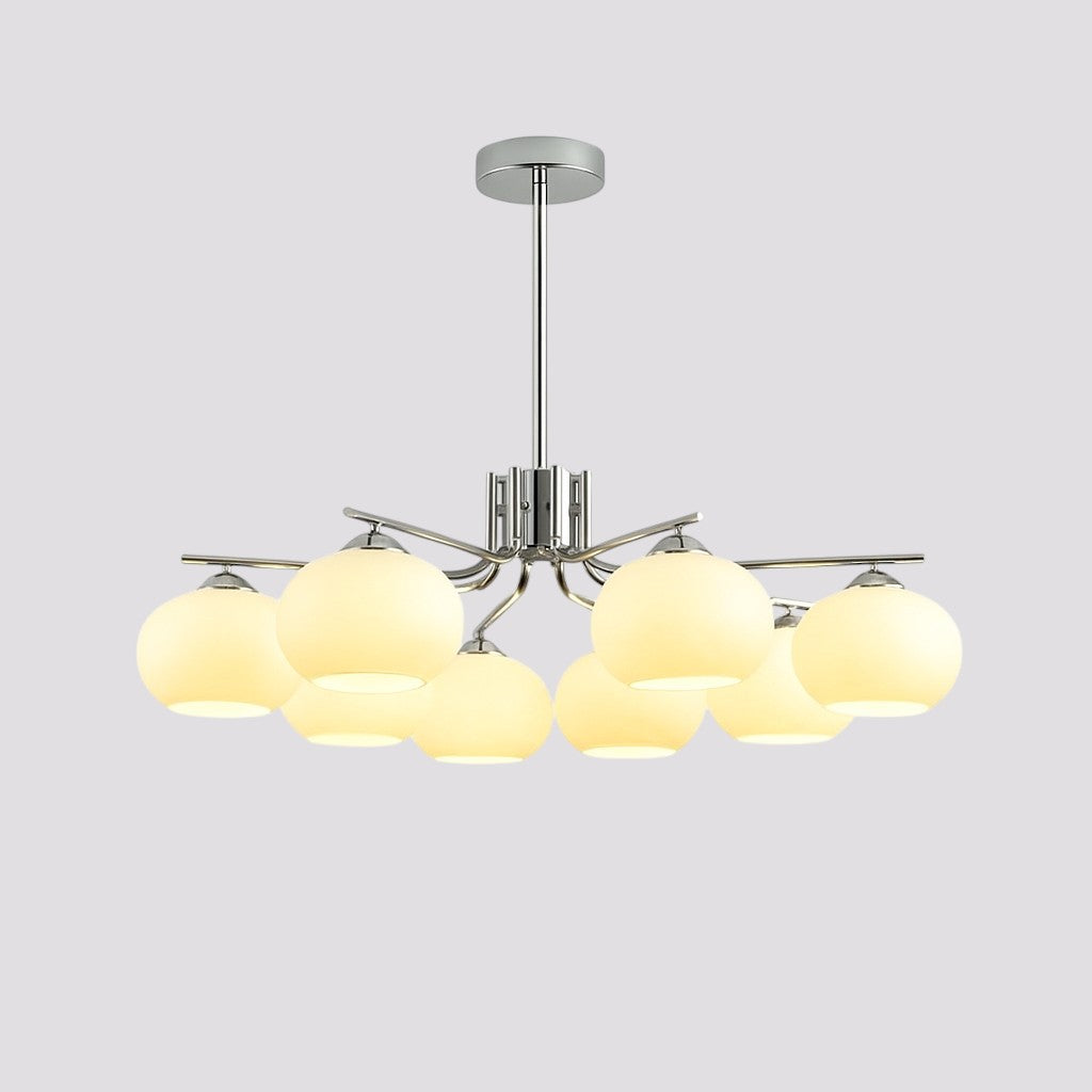 Bauhaus Kronleuchter fürs Schlafzimmer aus Glas und Metall