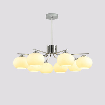 Bauhaus Kronleuchter fürs Schlafzimmer aus Glas und Metall