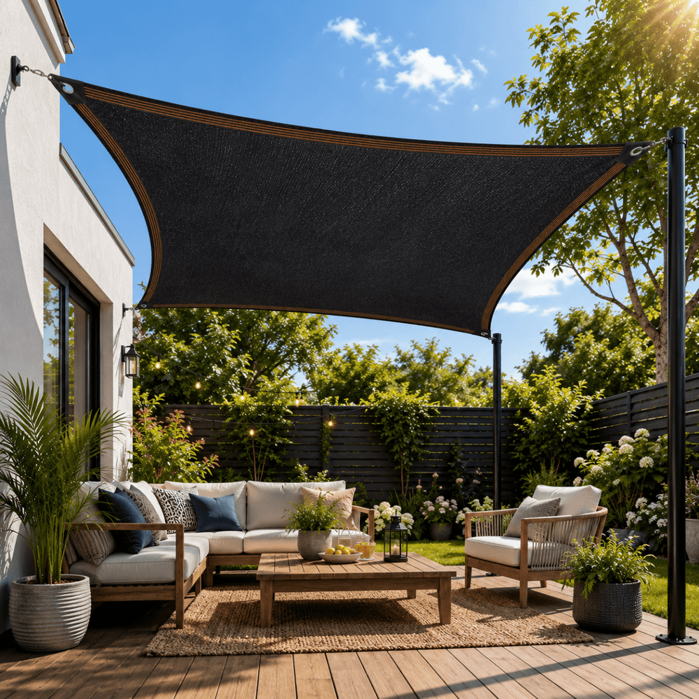 Schattiernetz für Beete und Pflanzen als Sonnenschutz im Garten